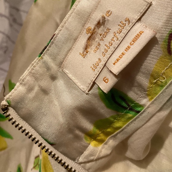 “KATE SPADE” ♠️ Lemon Print Fully Lined Skirt. - Picture 7 of 12